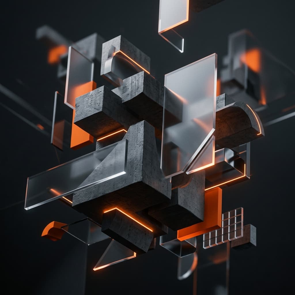 3D Abstract Geometric Illustration